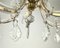 Lámpara de araña estilo Maria Theresa vintage de latón dorado y cristal, Imagen 4