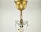 Lámpara de araña estilo Maria Theresa vintage de latón dorado y cristal, Imagen 8