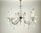 Lámpara de araña estilo Maria Theresa vintage de latón dorado y cristal, Imagen 2