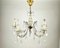 Lámpara de araña estilo Maria Theresa vintage de latón dorado y cristal, Imagen 1