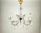 Lustre Style Maria Theresa Vintage en Laiton Doré et Cristal 1