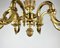 Vintage Kronleuchter aus Bronze im Empire-Stil 6