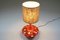 Lámpara de mesa de cerámica naranja, años 70, Imagen 6
