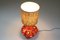 Lámpara de mesa de cerámica naranja, años 70, Imagen 10