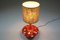 Lámpara de mesa de cerámica naranja, años 70, Imagen 13