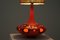 Lámpara de mesa de cerámica naranja, años 70, Imagen 4
