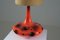 Lámpara de mesa de cerámica naranja, años 70, Imagen 12