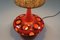 Lámpara de mesa de cerámica naranja, años 70, Imagen 7
