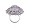 18 Karat White and Rose Gold Ring with Chalcedony and Diamonds, 1970s, Image 3