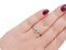 Modern 18 Karat White Gold Ring with Emerald and Diamonds 5