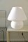 Grande Lampe Champignon Vintage en Verre Murano Blanc, 1970s 5