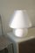 Grande Lampe Champignon Vintage en Verre Murano Blanc, 1970s 1