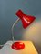 Lámpara de mesa flexible vintage en rojo, Imagen 3