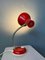 Lámpara de mesa flexible vintage en rojo, Imagen 2