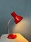 Lámpara de mesa flexible vintage en rojo, Imagen 4