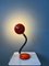 Lámpara de mesa flexible vintage en rojo, Imagen 6