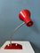 Lámpara de mesa flexible era espacial vintage en rojo, Imagen 6