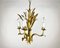 Lámpara de araña italiana vintage con espigas de trigo, años 60, Imagen 3