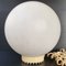 Vintage Table Lamp with Glass Ball and Plastic Base, 1970s 5