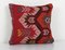 Vintage Turkish Red Square Kilim Cushion Covers, 2010s 1