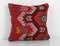 Vintage Turkish Red Square Kilim Cushion Covers, 2010s, Image 1