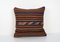 Handmade Organic Striped Square Cushion Cover, 2010s, Image 1