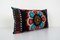 Vintage Colorful Velvet Suzani Lumbar Cushion Cover, 1960s, Image 4