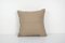 Turkish Gray Wool Square Boho Cushion Cover, 2010s 5