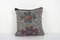 Turkish Gray Wool Square Boho Cushion Cover, 2010s 1