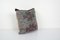 Turkish Gray Wool Square Boho Cushion Cover, 2010s 4