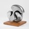 Giacomo Benevelli, Abstract Sculpture, 1972, Chromed Metal on Wooden Base 1