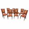 Art Deco Chairs in Faux Macassar, 1930, Set of 8 1