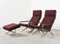 Lotus Lounge Chairs and Ottoman by Rob Parry for Gelderland, 1960s, Set of 3 2