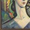 Franz Sedivy, Retrato de mujer modernista, años 30, óleo sobre tabla, enmarcado, Imagen 4