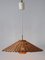 Lámpara colgante Mid-Century moderna de ratán, años 60, Imagen 16