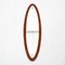 Oval Teak Mirror in the style of Franco Campo and Carlo Graffi, 1950s 1
