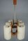 Teak and Acrylic Glass Suspension Lamp, 1960s 9