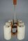 Teak and Acrylic Glass Suspension Lamp, 1960s, Image 9