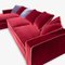 Rafaella Chaise Sofa in Red and Rusty Velvet from Biosofa, Image 6