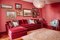Rafaella Chaise Sofa in Red and Rusty Velvet from Biosofa 4