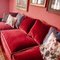 Rafaella Chaise Sofa in Red and Rusty Velvet from Biosofa, Image 5