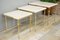 Marble and Brass Nesting Tables, 1960s, Set of 3 7