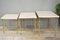 Tavolini ad incastro in marmo e ottone, anni '60, set di 3, Immagine 6