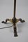 French Floor Lamp with Three Lights in Bronze and Brass, 1950s 5