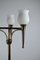 French Floor Lamp with Three Lights in Bronze and Brass, 1950s 6