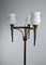 Lampadaire avec Trois Lampes en Bronze et Laiton, France, 1950s 3