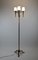 French Floor Lamp with Three Lights in Bronze and Brass, 1950s 4