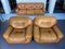Canapé et Fauteuils Vintage en Cuir Cognac par Sapporo pour Mobil Girgi, Italie, 1970s, Set de 3 1