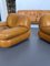 Vintage Cognac Leather Sofa and Armchairs by Sapporo for Mobil Girgi, Italy, 1970s, Set of 3, Image 5