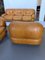 Canapé et Fauteuils Vintage en Cuir Cognac par Sapporo pour Mobil Girgi, Italie, 1970s, Set de 3 8